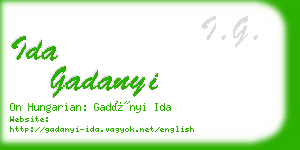 ida gadanyi business card